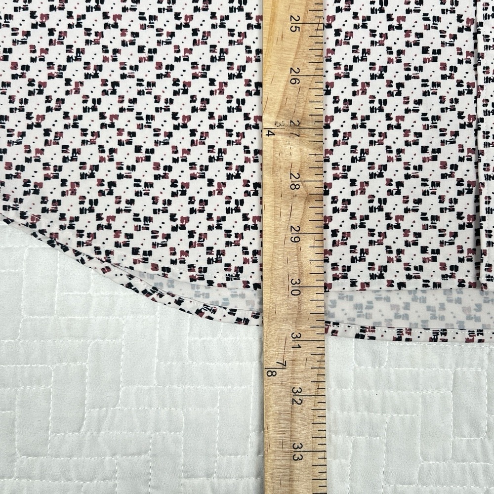 7 Diamonds 4 Way Stretch Geometric White Freedom Train Shirt Mens XL Button Up - Picture 9 of 10